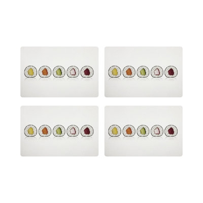 Sushi Roll Pebble 17.5" Vinyl Placemat