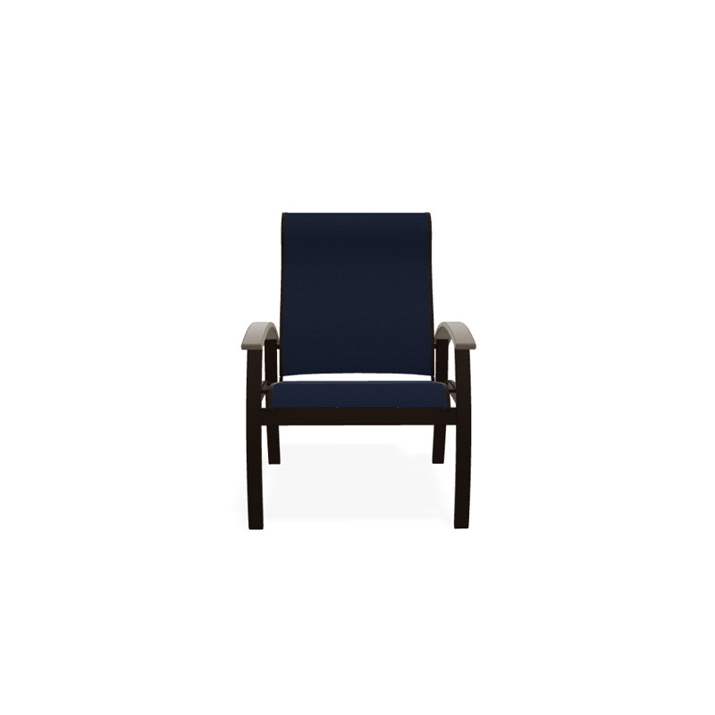 Chaise de patio Askar, Kona texturé, Désert, Bleu marine 13D Sunbrella®