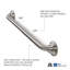 Barre d'appui ADA moderne en acier inoxydable brossé satiné 12 po Modern Classic-124175785-124175792