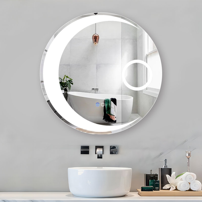 Miroir mural rond Franciscka, 23,6 po x 23,6 po