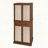 4 Door Storage Cabinet with Rattan Accents