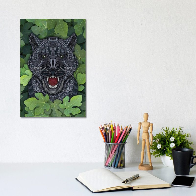 Jungle Panther by Angelika Parker - Wrapped Canvas Print, 30.48cm H x 20.32cm W