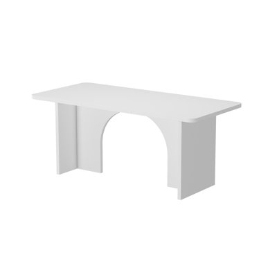 Contemporary White Arch-Design Dining Table