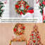 Couronne de Noël lumineuse de 30 pouces avec lumières DEL à piles et décor rouge doré pour la porte d'entrée