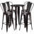 Williamston Round Metal Indoor-Outdoor Bar Table Set with 4 Cafe Stools-24678547-68072891