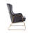 Velvet Upholstered Accent Chair with Gold Chrome Legs-341287054