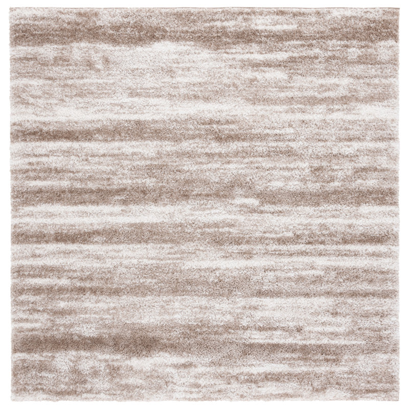 Nakos Penelope Shag Performance Abstract Rug, Square 6'7"