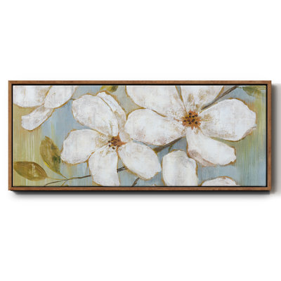 Fleurs blanches - toile encadrée