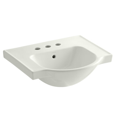 Veer Ceramic Pedestal Bathroom Sink with Overflow