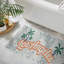 Tapis en coton gris / orange