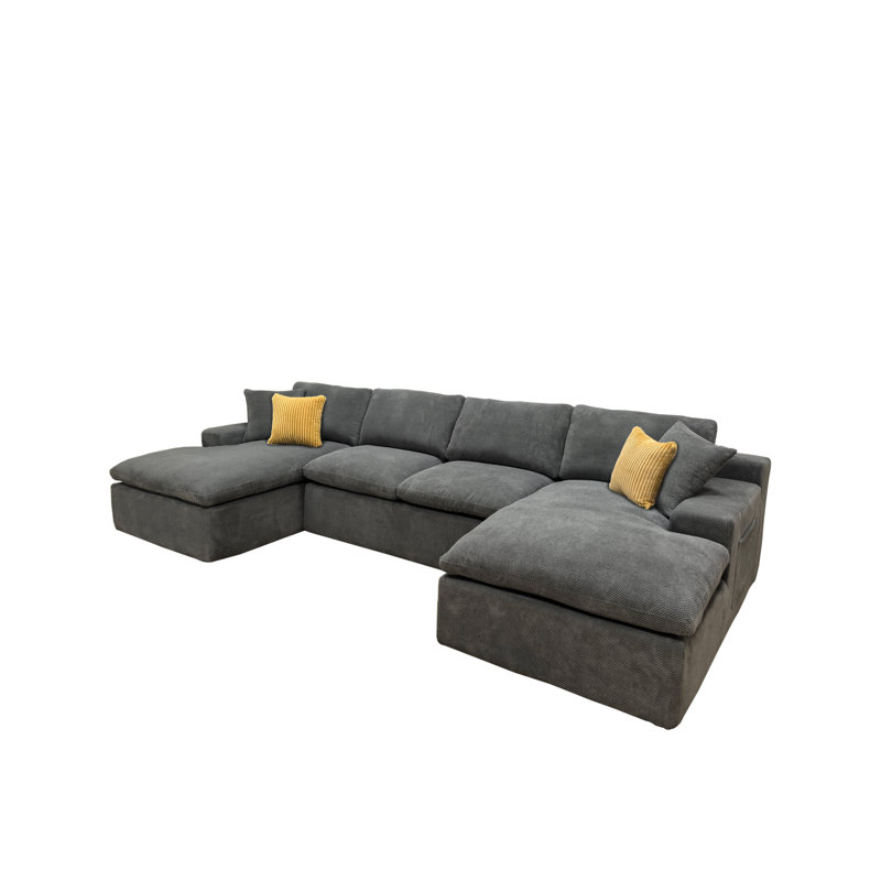 Jorglenthi Full Compressed Sectional, Light Gray