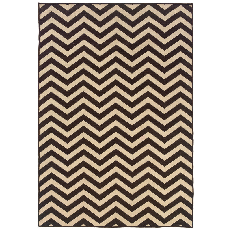 Peake Wool Chevron Indoor Rug, Rectangle 5' x 8'