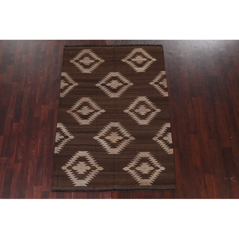 Tapis oriental à teinture naturelle Kilim, Rectangle 4'7" x 6'5"