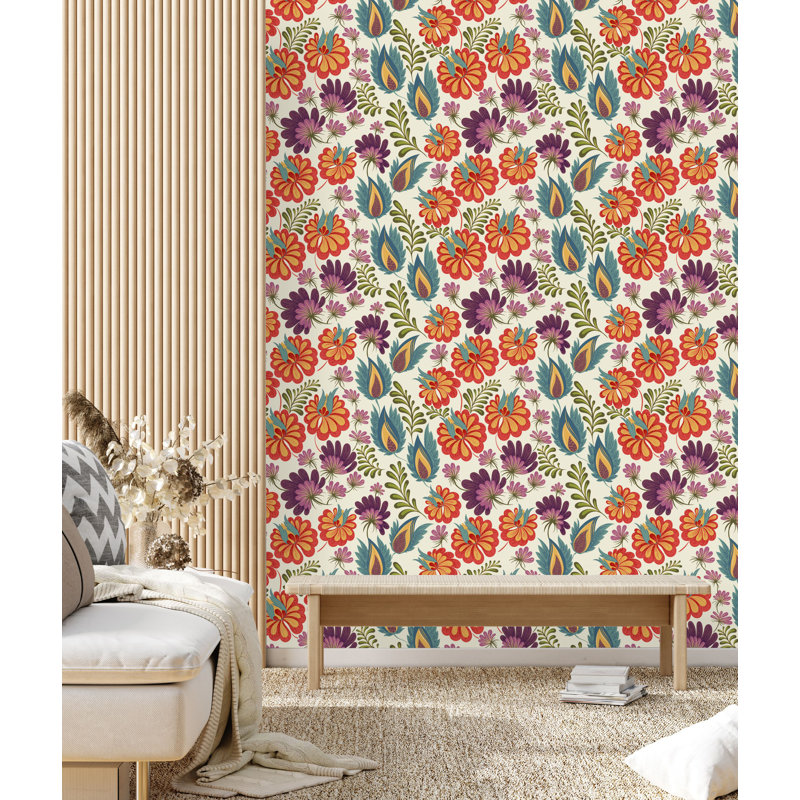 Floral Tile, 18.75" L x 25" W, Vinyl