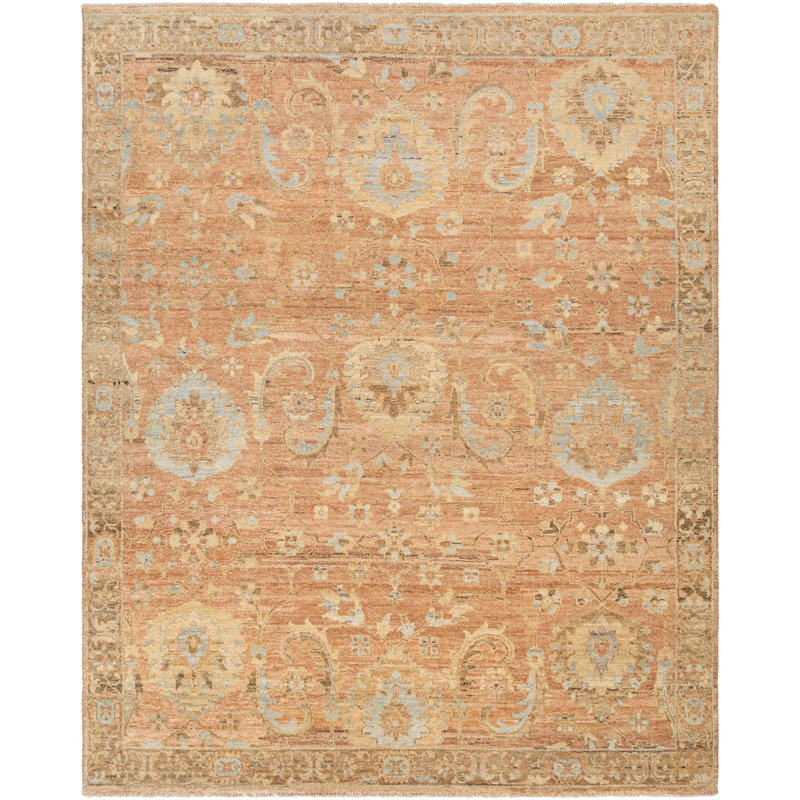 Tolz Hand Knotted Area Rug, Rectangle 9' x 12'