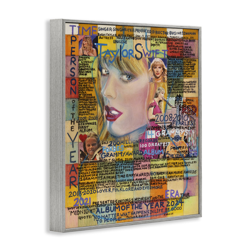 «Taylor Musician Collage», estampe numérique encadrée par Sabin, Estampe numérique Farmhouse, H 30 po x l 24 po