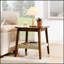 Table d'appoint de 23 pouces de style Mid-Century avec tablette en rotin tissé, rangement de style boho pour le salon et la chambre à coucher