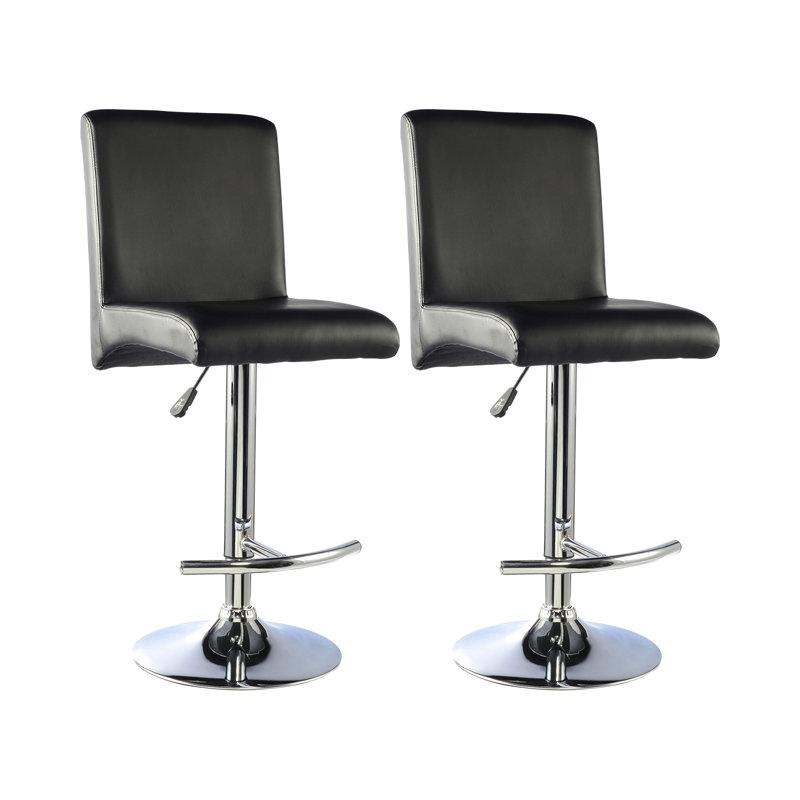 Bella Swivel Upholstered Adjustable Height Counter Stool with Metal Frame