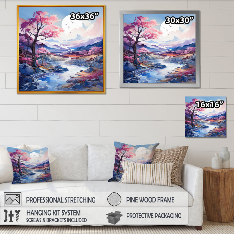 Impression sur toile Mountain Charm Fantasy II, Toile tendue, H 24 po x l 24 po x P 1 po
