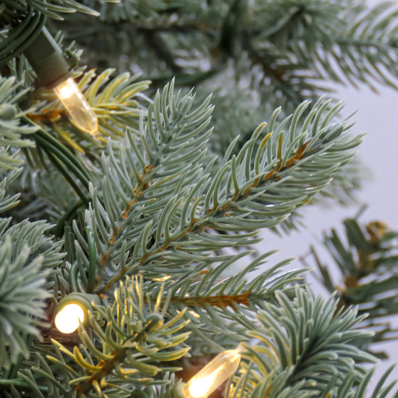 108" H Regular Artificial PE Pine Cashmere Christmas Tree 1250 LED Steady/Constant Lights and Pinecones