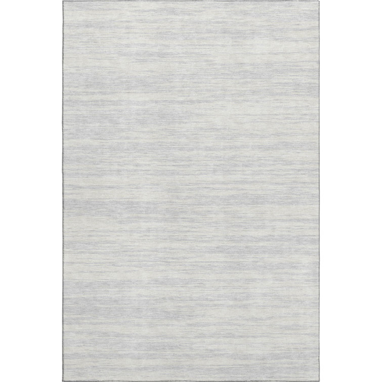 Premium Machine Washable Prisco Silver Rug