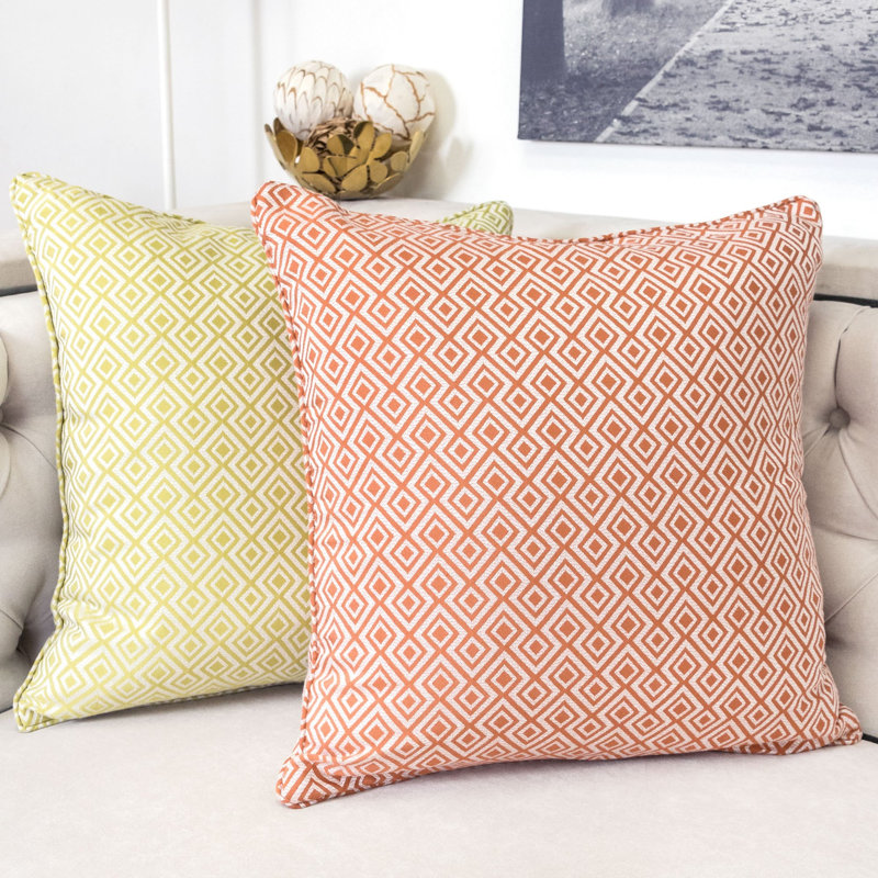 Kaence Square Pillow Cover & Insert, Orange