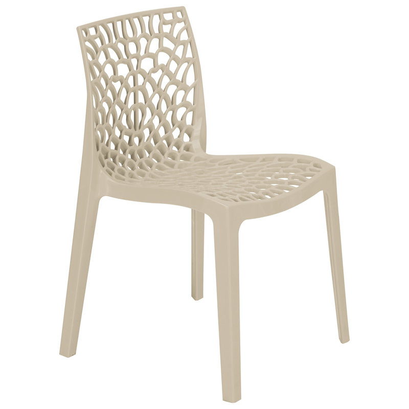 Chaises de salle à manger Gruvyer Spider Web Design, Ivoire