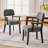 Modern Upholstered Solid Wood Dining Chair With Arms-518783358