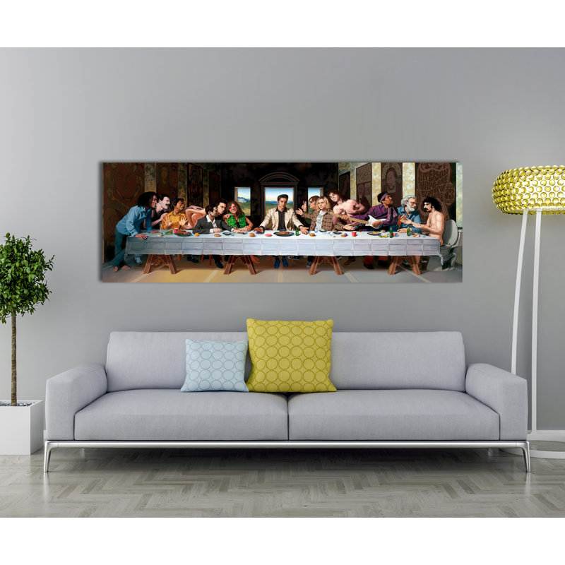 «Rockstar Last Supper» Elvis Presley Curt Cobain Freddy Mercury Wallart, reproduction d'art sur toile