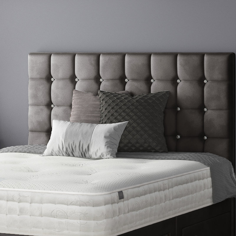 Rochester Upholstered Headboard, Light Grey, Super King (6')