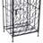 35 Bottle Wrought Iron Wine Rack Cabinet with Lock - Black