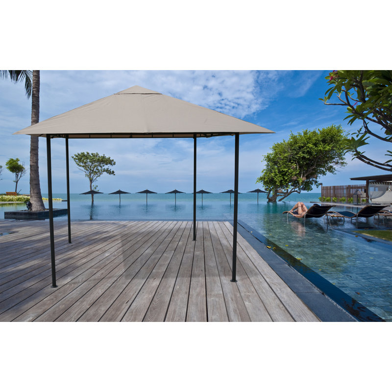 Abberton 3m x 3m Metal Pop Up Gazebo, Taupe