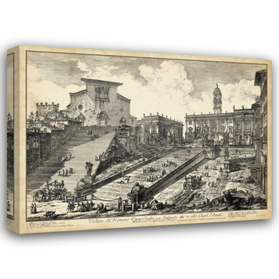 Astoria Grand Piranesi Gallery Wrapped Canvas Art Titled: Veduta del Romano Campidoglio