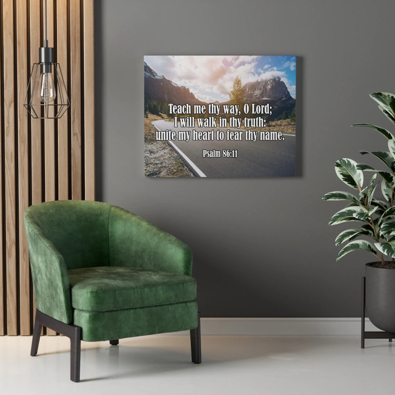 Teach Me Thy Way Psalm 86:11 - Wrapped Canvas Print, 46cm H x 61cm W