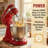Electric Vertical Mixer, 4.8 Quart Capacity, 12 Speed Settings, Tilting Head, Suitable For Home Kitchens, Equipped With Egg Beater, Mixing Paddle, Mixing Bowl, Wild Red Color-122104230