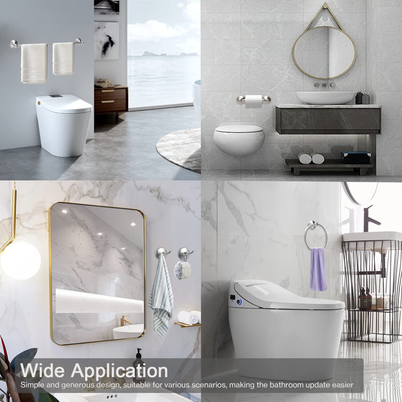 8 - Piece Bathroom Hardware Set, Brushed Nickel