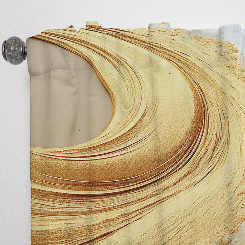 Locher - Rideau obscurcissant à spirale abstrait moderne - 1 panneau, L 52 po x L 108 po