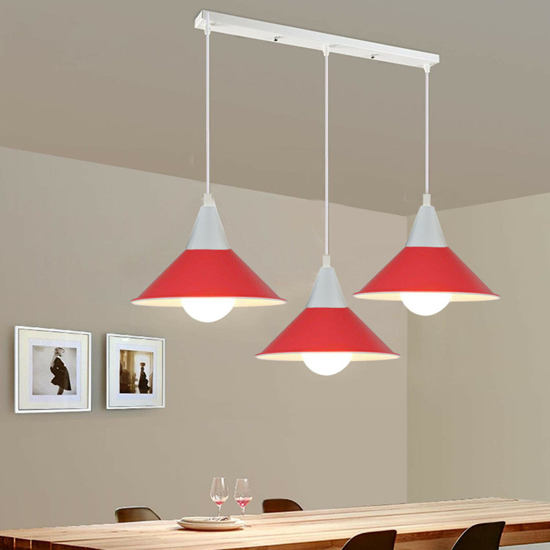 Whiting 3 - Light Kitchen Island Pendant, Red