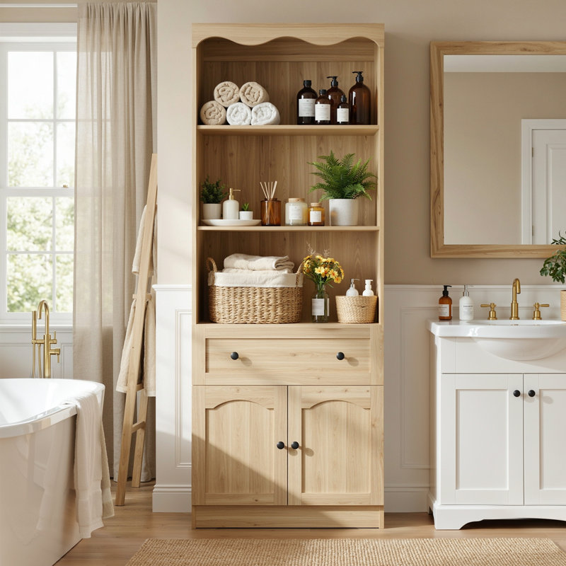 Armoire avec tiroirs en bois