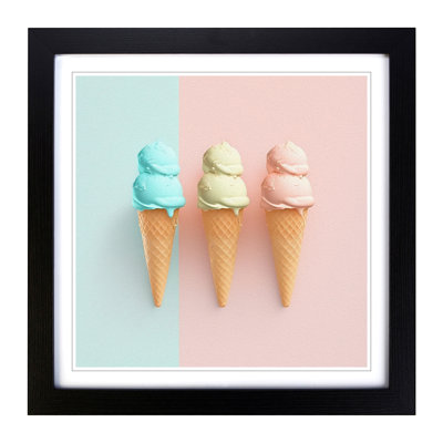 Ice Cream Minimalism - Framed Print