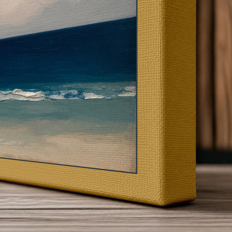 Cloud Above Sand Coastal - Wrapped Canvas, 36x24 - 91.4 x 61.0 cm, Ochre Border