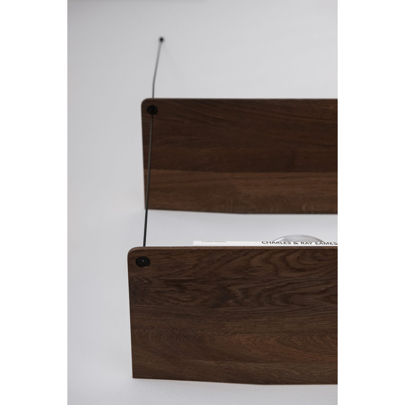 Stedge Shelf (60 Cm), Smoked Oak, 47.2" H x 23.6" W x 8.7" D
