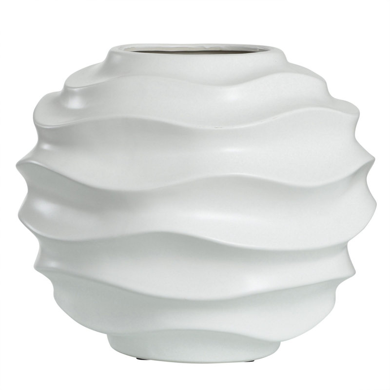 Ceramic Table Vase, White