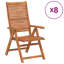Solid Wood Garden Chair With Cushion Folding Chair Set