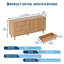 Buffet en bois texturé Wavy