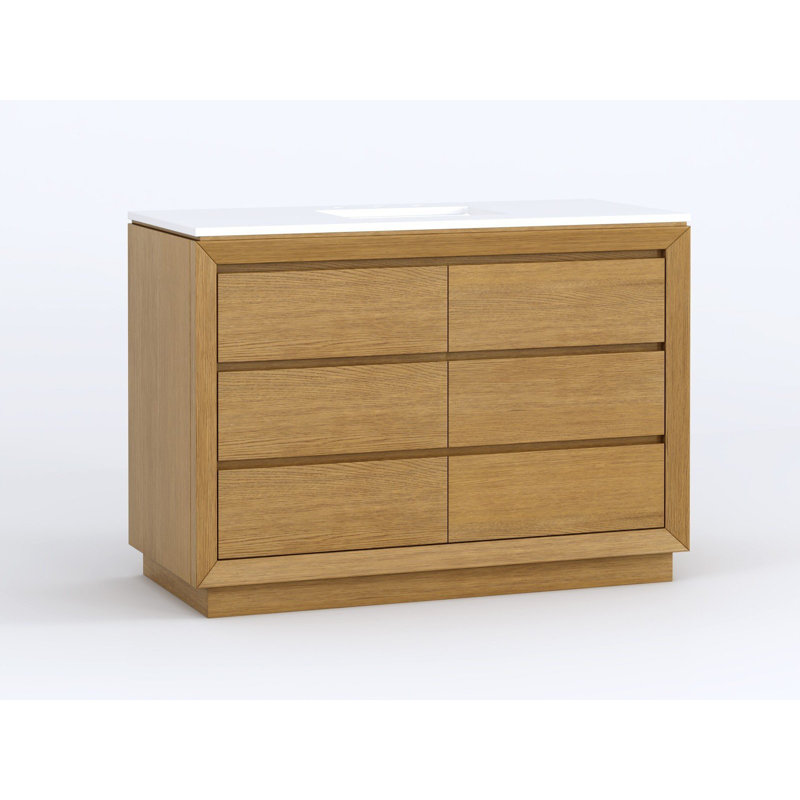 Meuble-lavabo simple 54 po avec plateau en quartz Antony