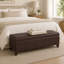 Repose-pieds de rangement rectangulaire en similicuir de 50,8 po pour le salon-1284213755