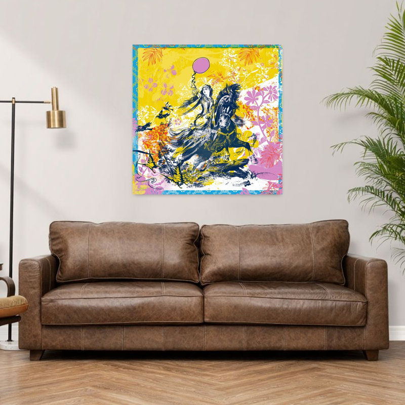 Congin, cheval, art urbain contemporain, H 36 po x l 36 po