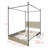 Jamerson Upholstered 4 Drawers Metal Storage Canopy Bed-595449070
