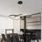 Modern Led Pedant Light Linear Pedant Lighting With Remote Chandelier for Bedroom Living Room